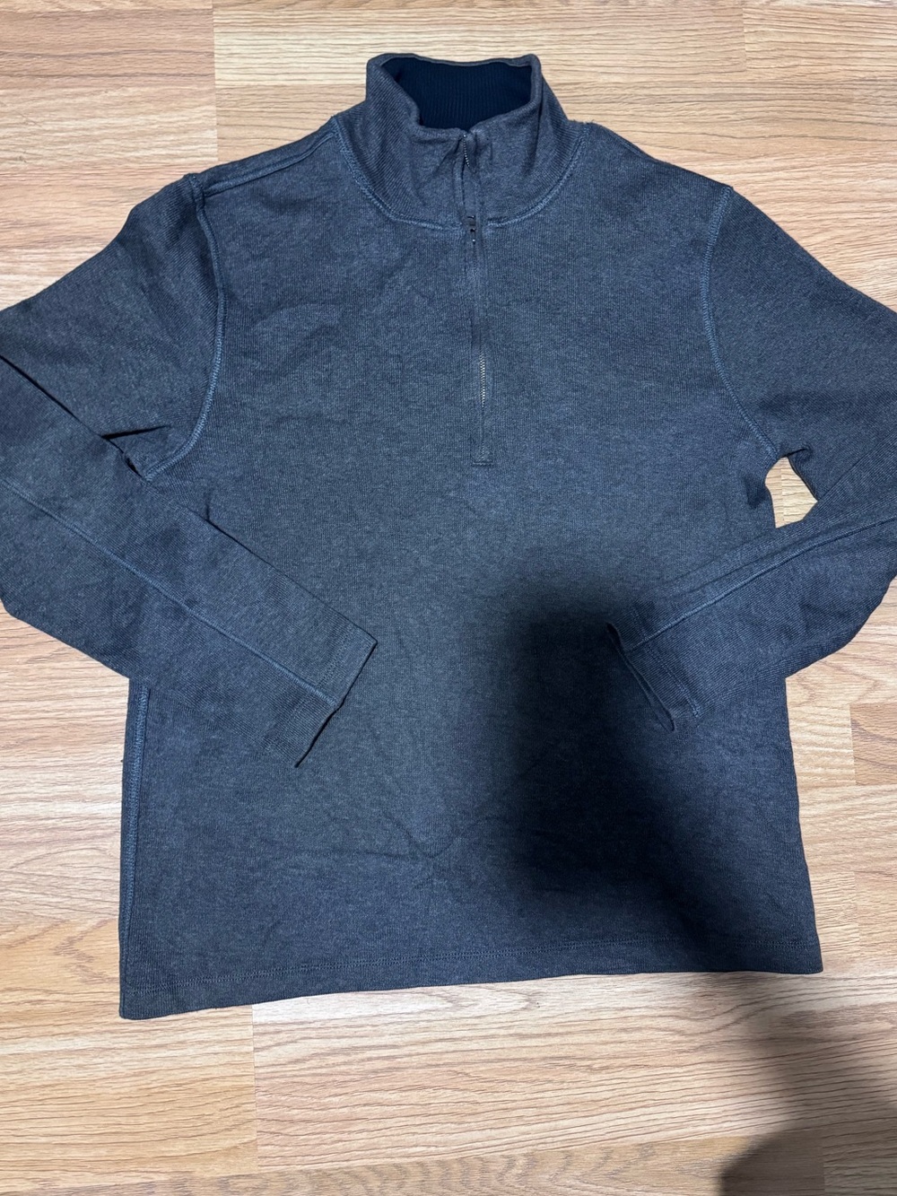 Banana Republic Men's Charcoal Gray Quarter-Zip Sweater Pullover